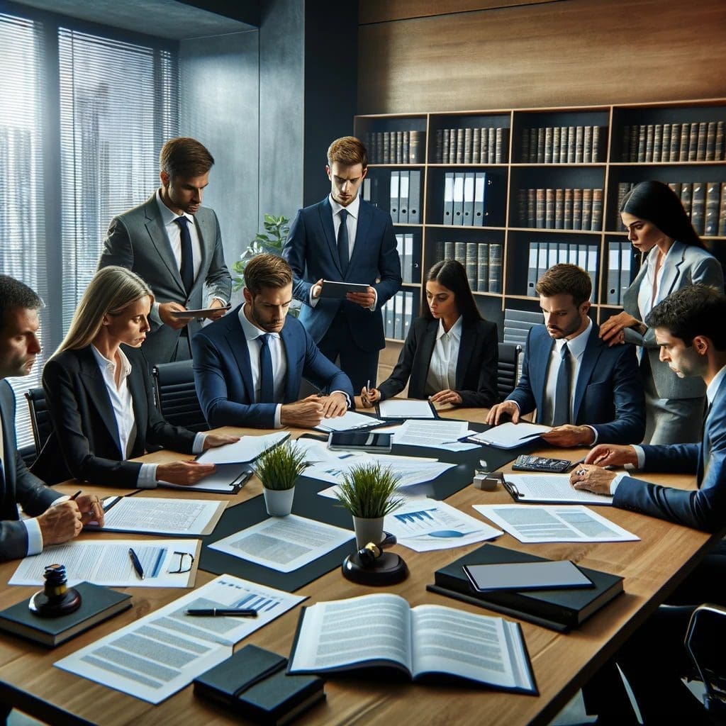 Un equipo de expertos debate en la sala de juntas el cierre estratégico de empresas