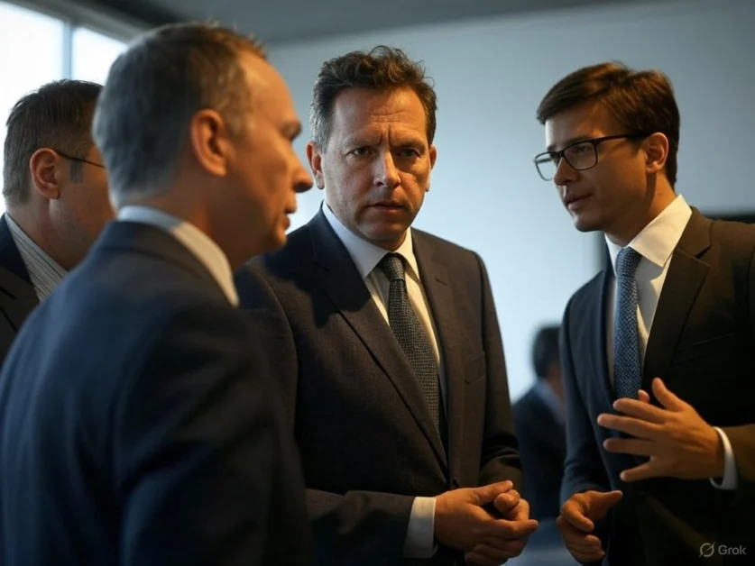 Business Consolidation Laws Discussed in Intense Corporate Meeting Environment