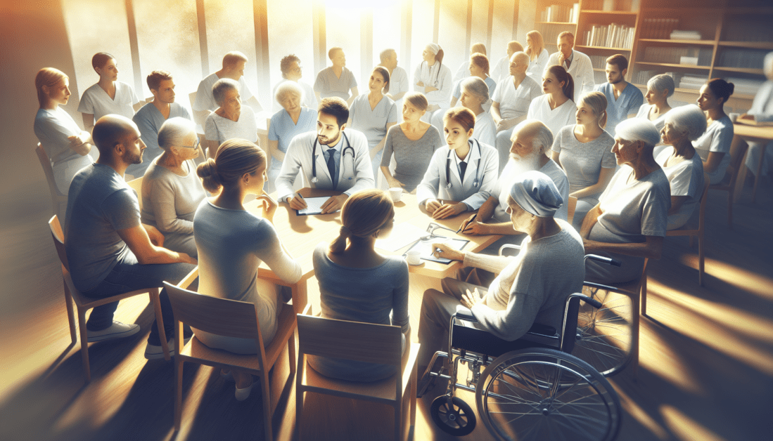 Patient rights guide with medical symbols and icons