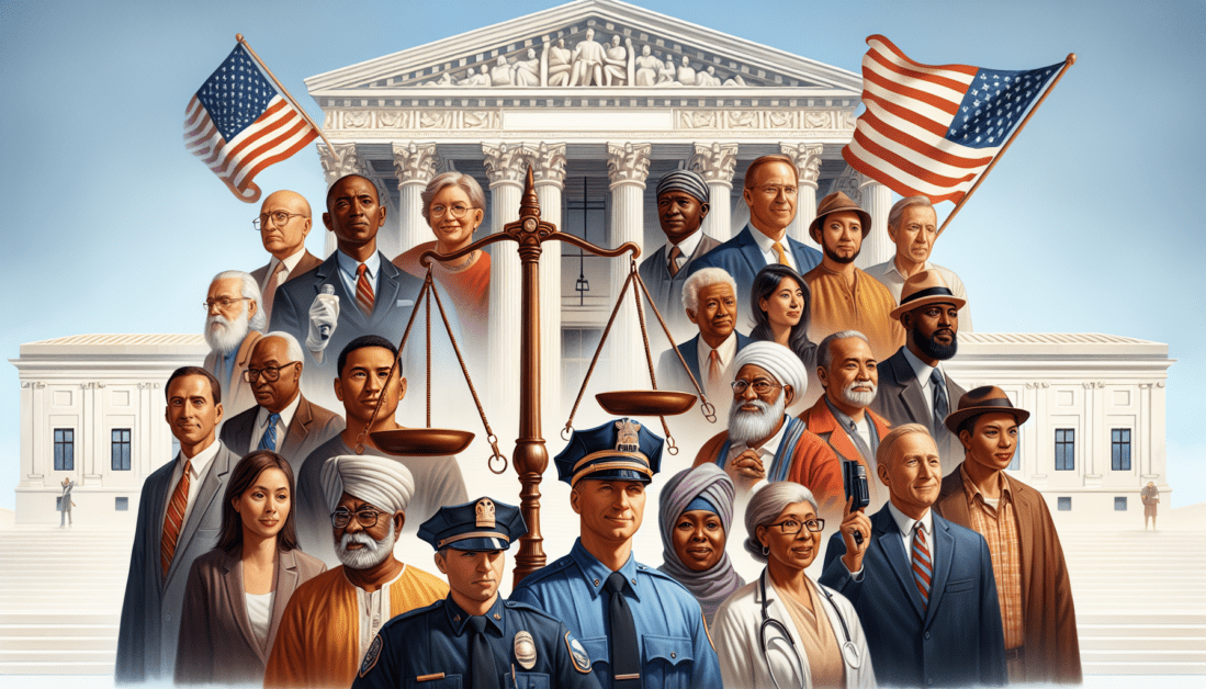 Supreme Court building with American flag