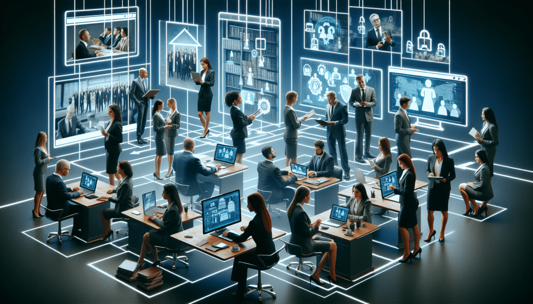 Legal Professionals Networking on Digital Devices