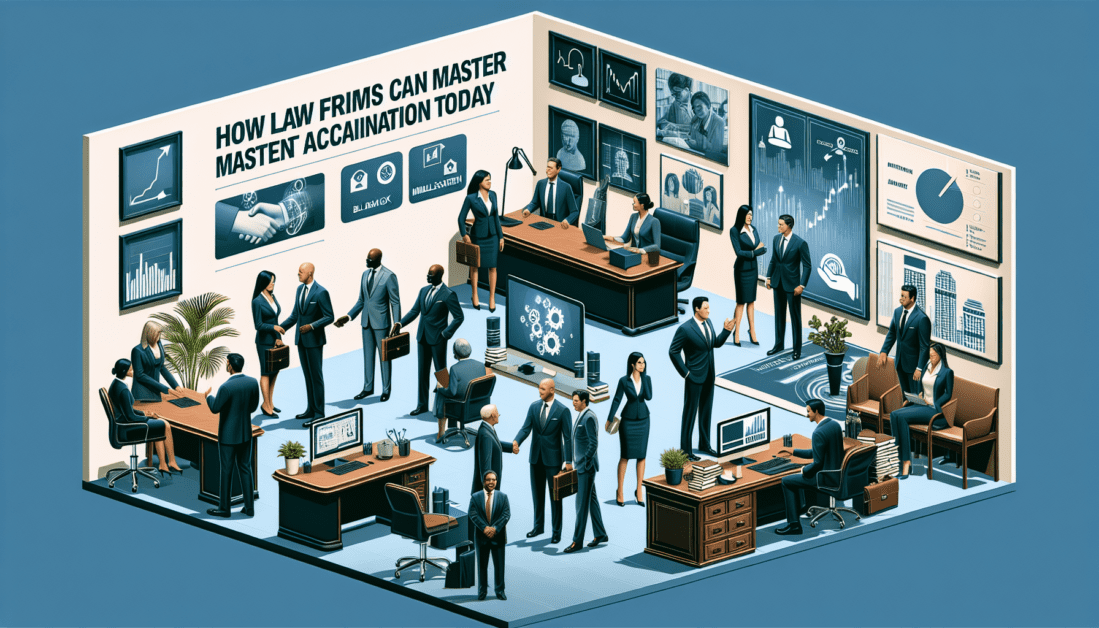 Law firm team discussing client acquisition strategies