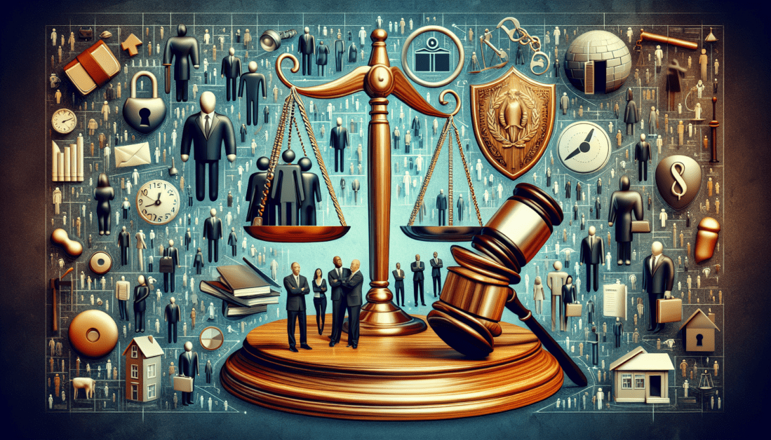 Self-defense Law Book with Gavel and Scales of Justice