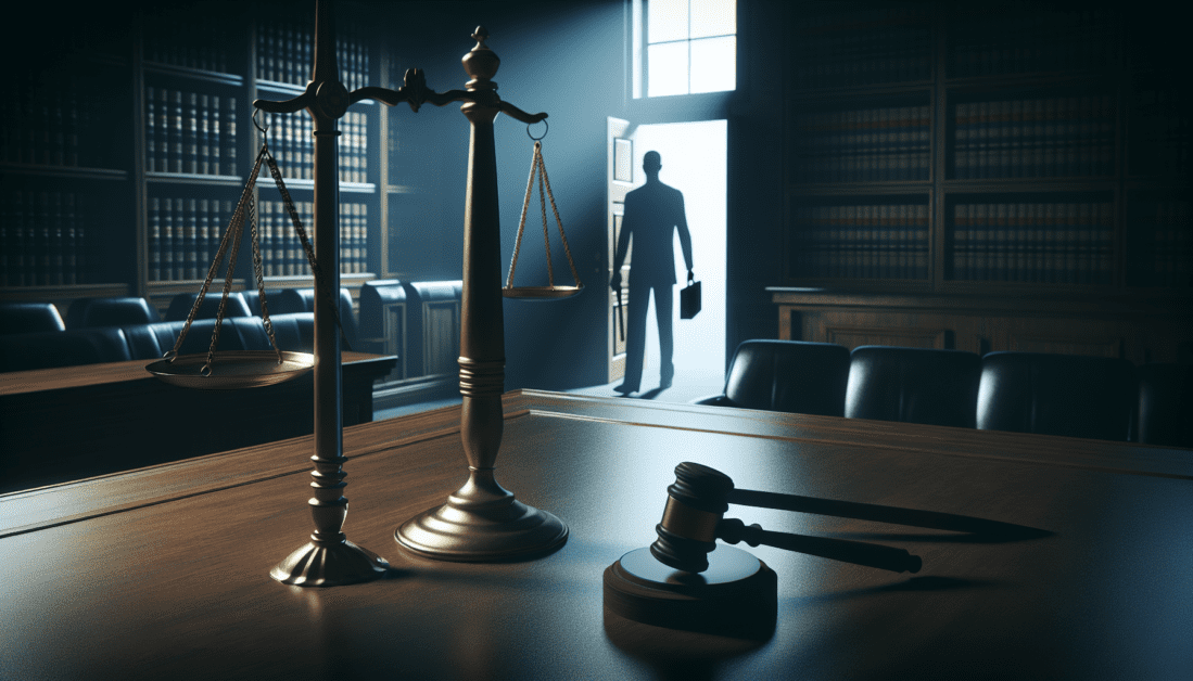 Judge's Gavel with Scales of Justice and Law Books