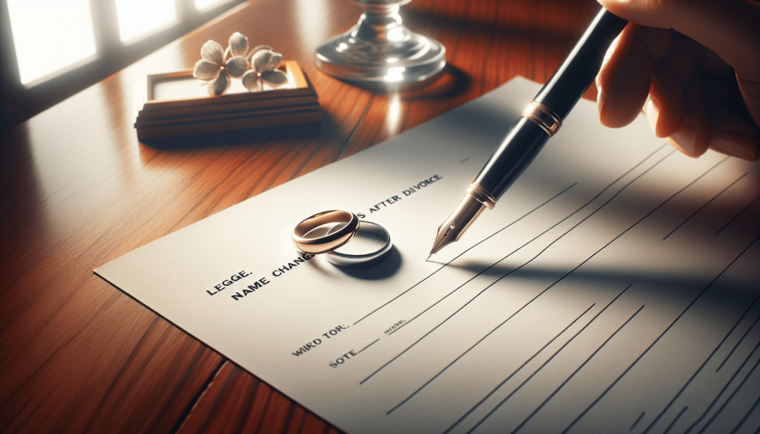 Legal Name Change Documents and Pen on Desk
