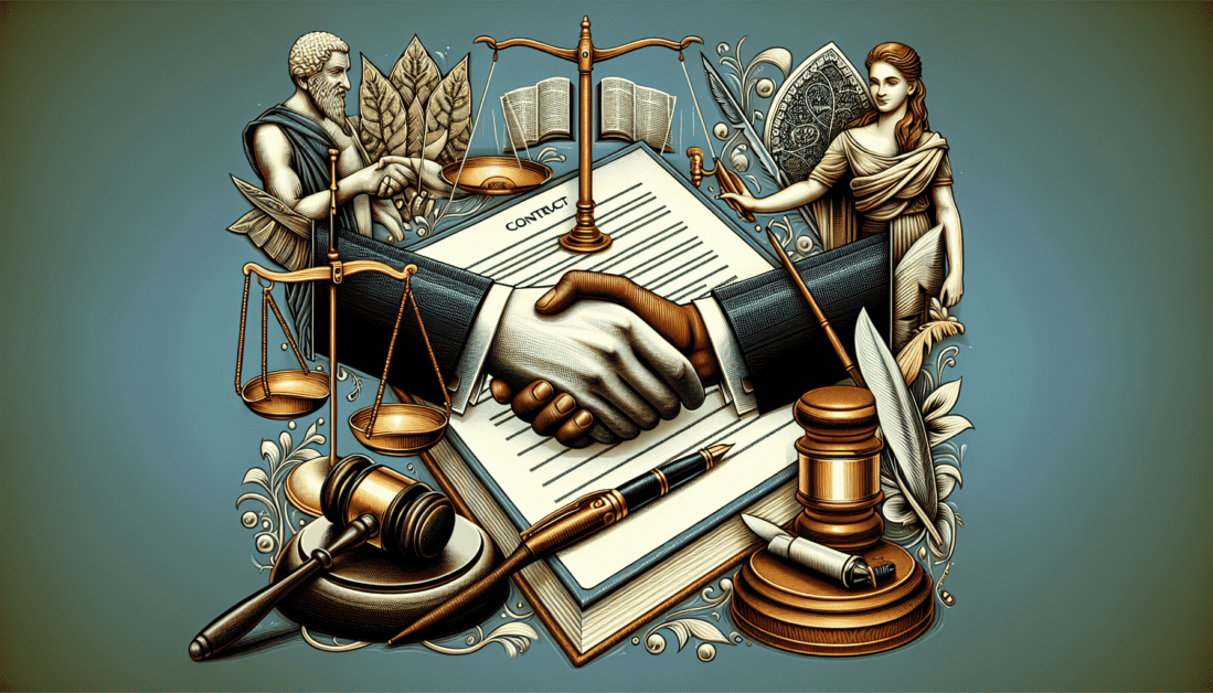 Legal professionals discussing contract documents