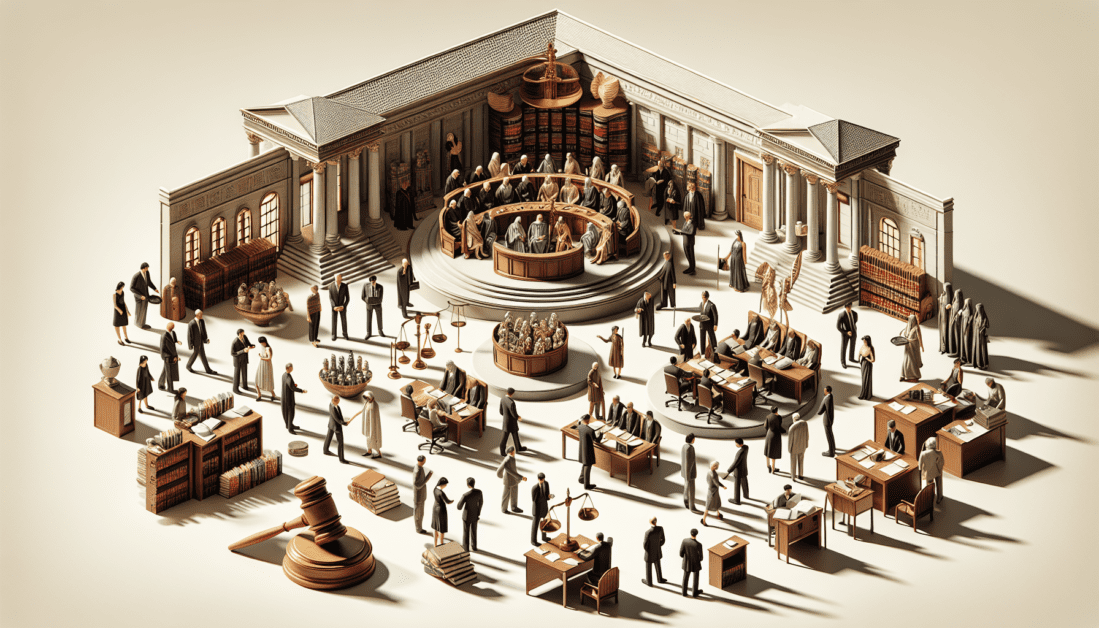 Scales of Justice and Gavel Representing Judicial System
