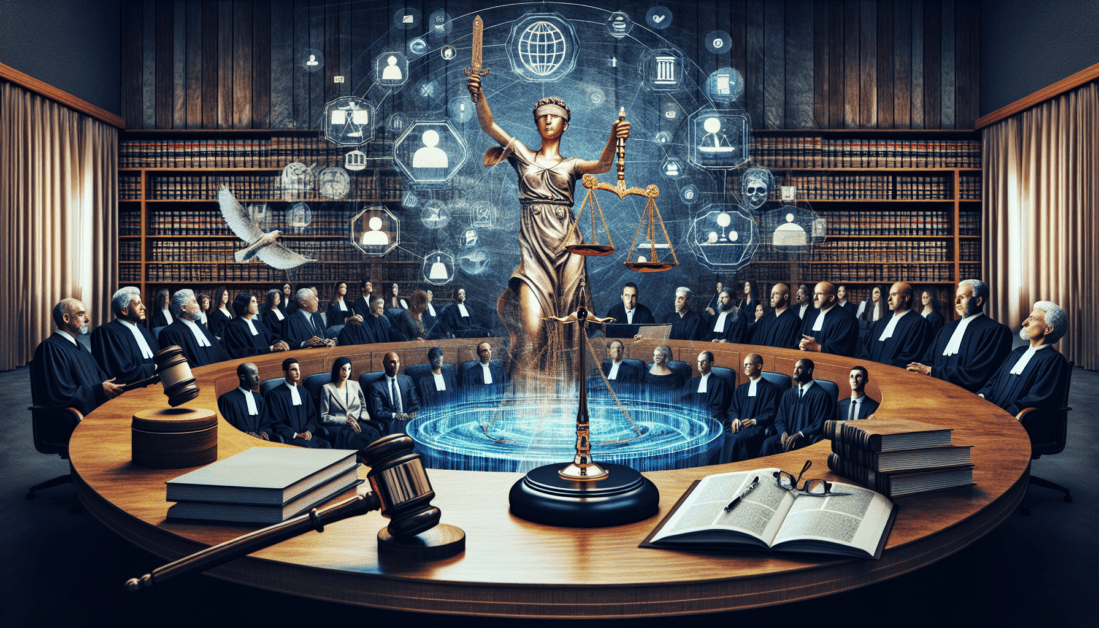 Judge's Gavel with Law Books and Scales of Justice