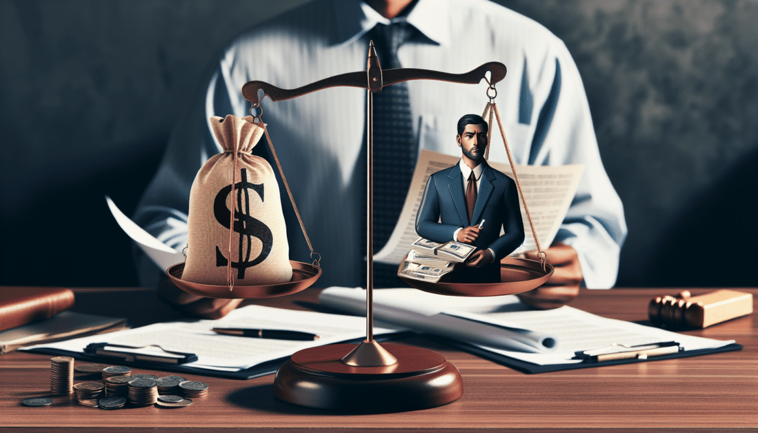 Wage garnishment document with calculator and pen