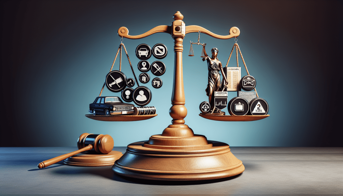 Gavel, Scales of Justice, and Legal Documents Representing Tort Law