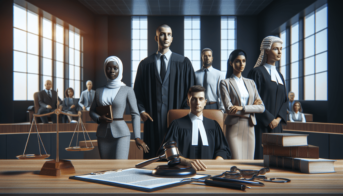 Legal Courtroom Proceedings Guide Illustration