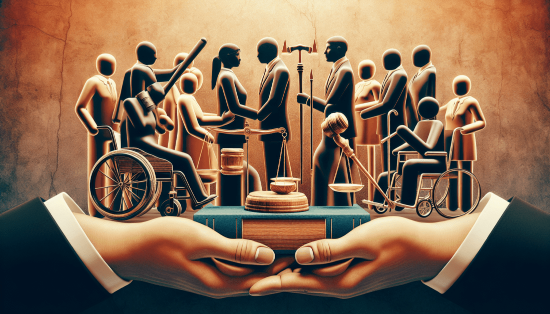 Disability rights advocate at legal consultation desk