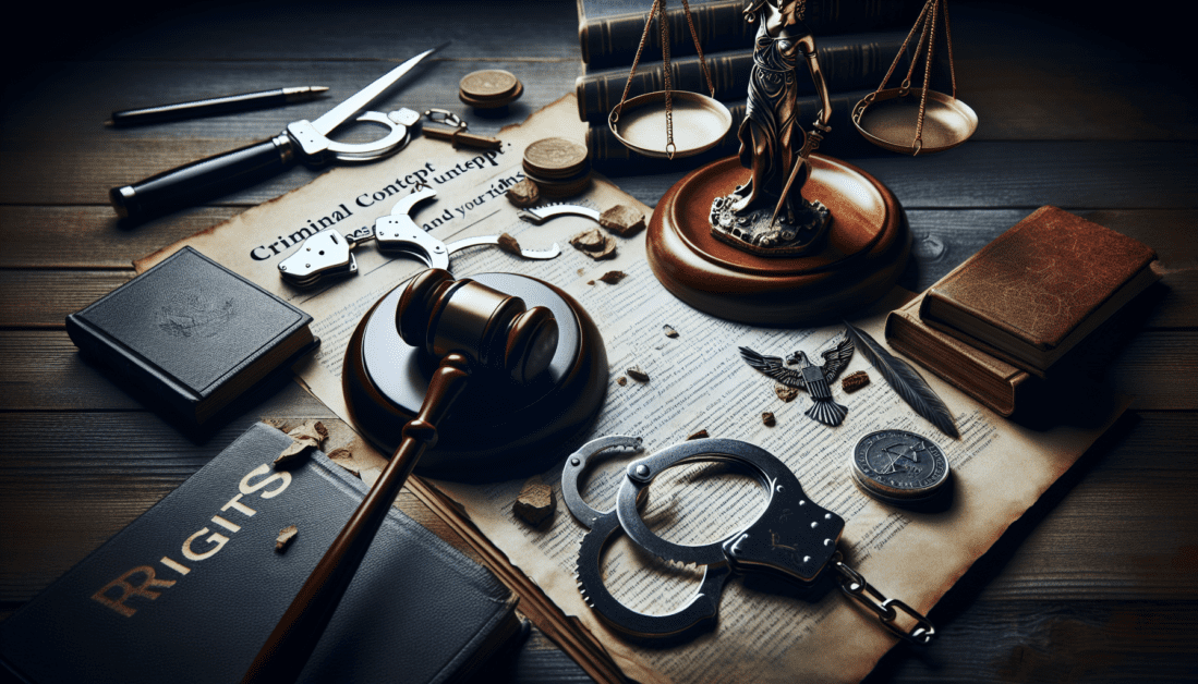 Judge's Gavel with Handcuffs Symbolizing Criminal Contempt