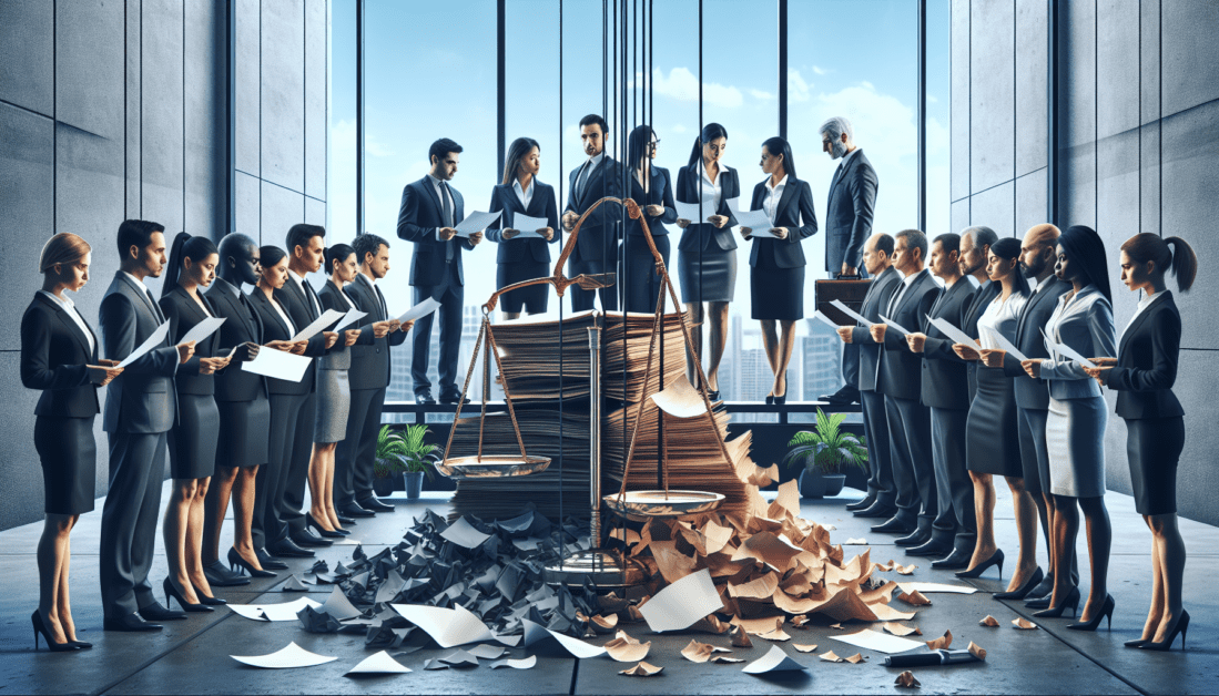 Professional misconduct warning sign in office