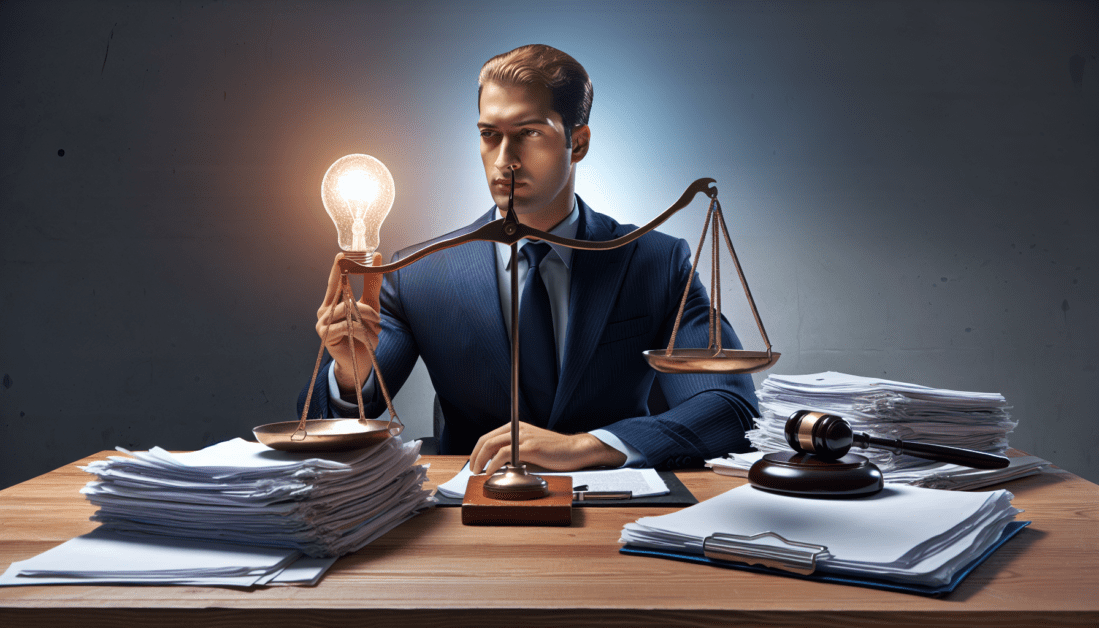 Gavel and Bankruptcy Law Books on Wooden Desk