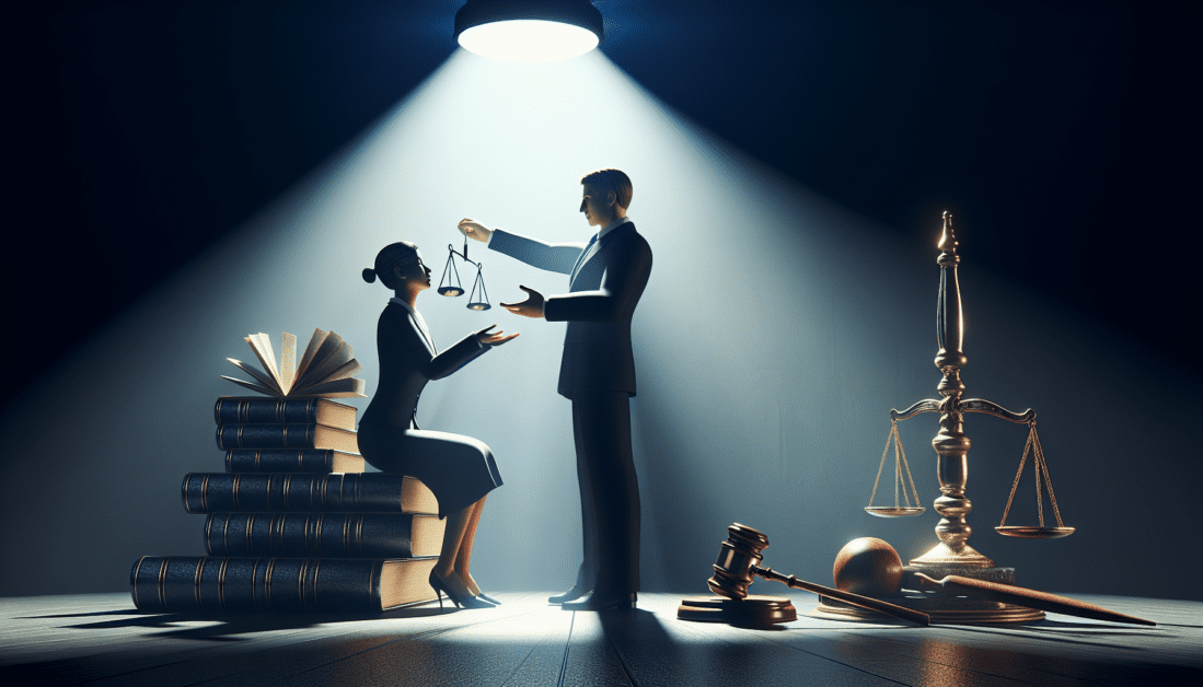 Legal guide and gavel representing client advocacy 2024