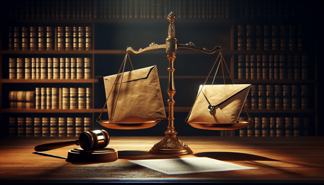 Sealed Indictment Document with Gavel and Legal Scales