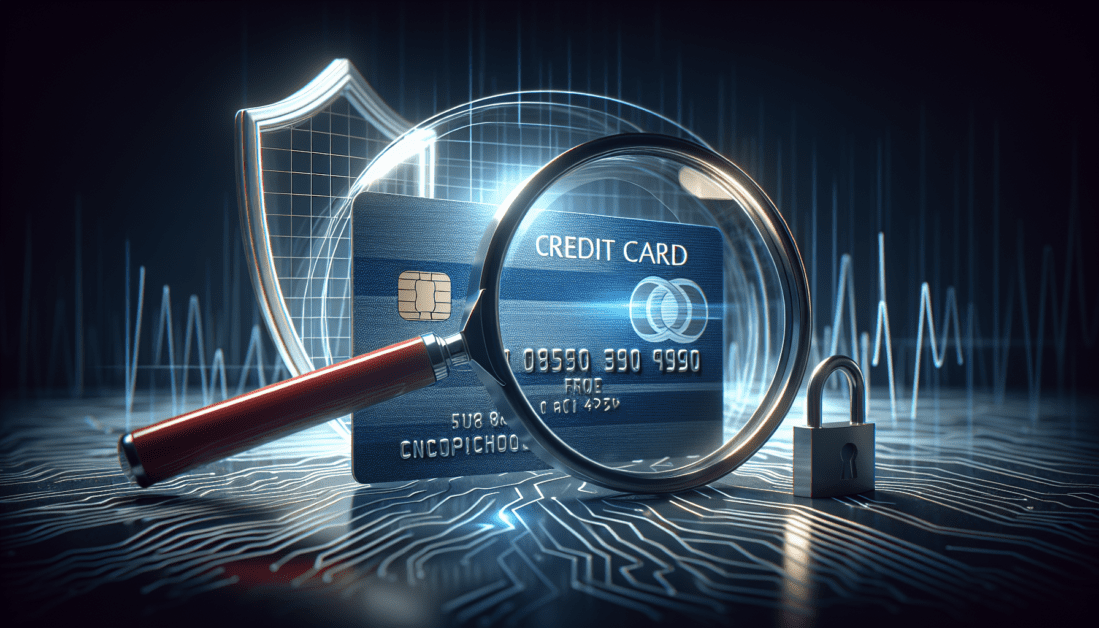 Credit Card with Lock Symbol Protecting Against Fraud