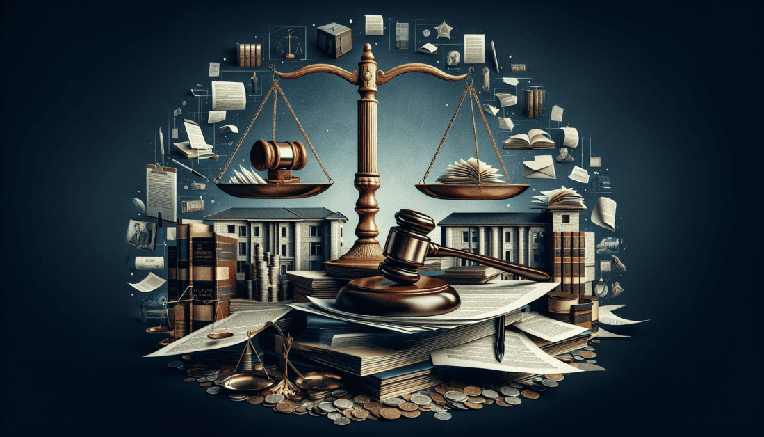 Judge's Gavel and Legal Documents on Desk