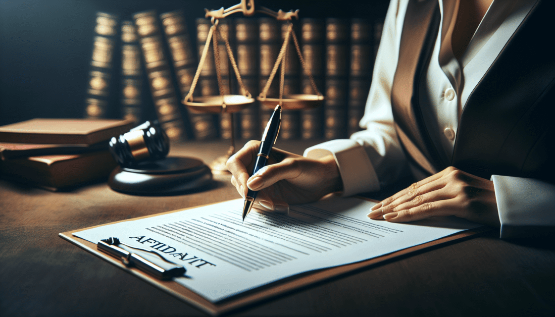 Legal Documents and Affidavit Forms on Desk