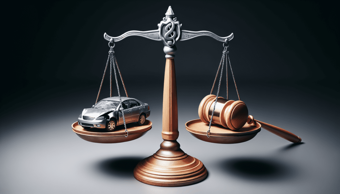 Legal rights guide with gavel and accident law resources