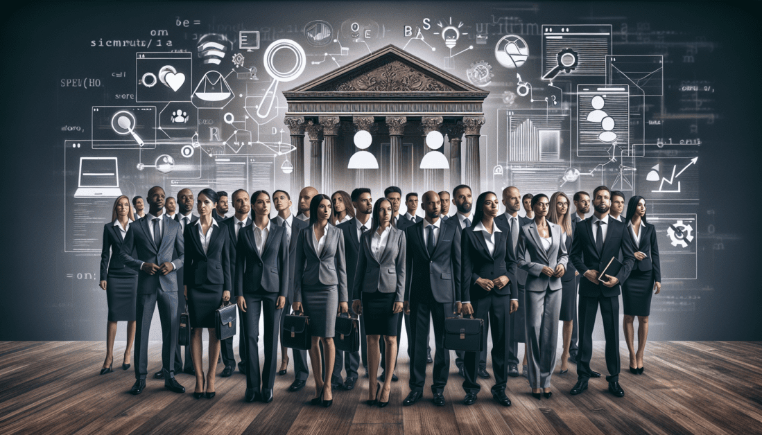 Lawyer Researching Seo Strategies on Laptop