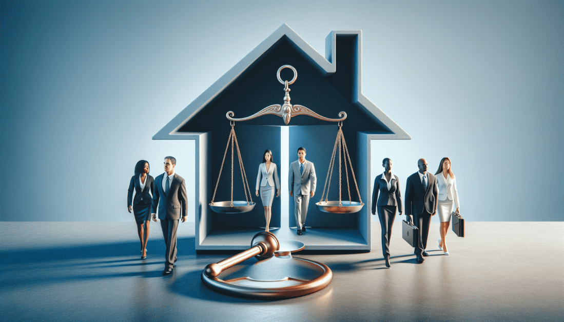 Mortgage Law Guide with House Keys and Legal Documents