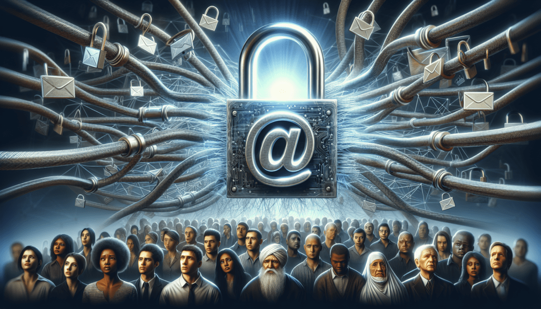 Person Using Laptop with Security Warning Icons