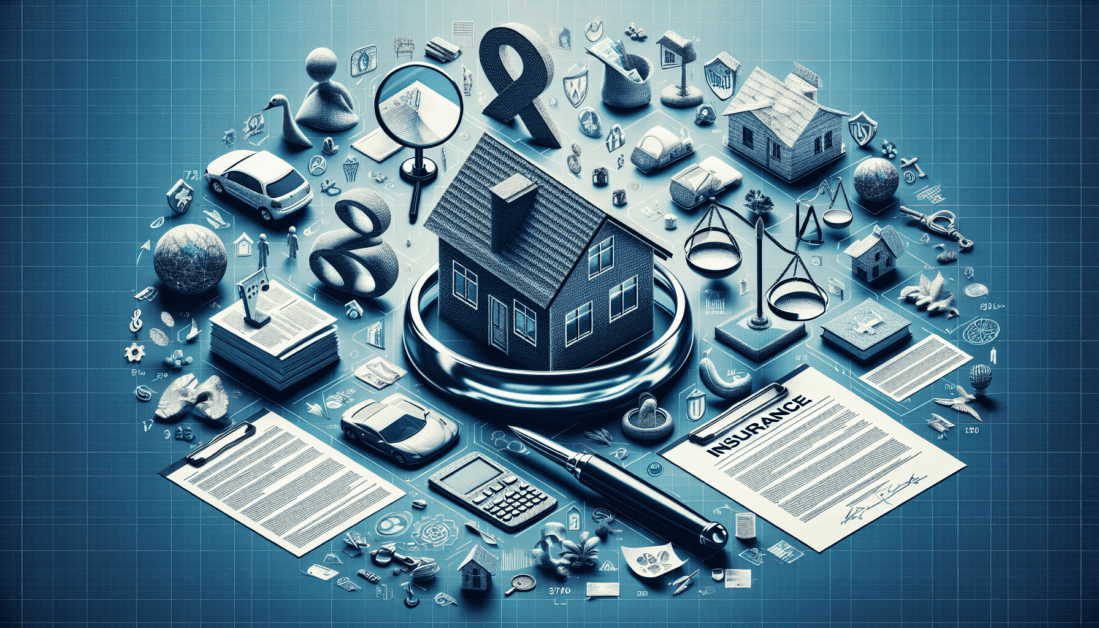 Insurance Policy Document with Magnifying Glass