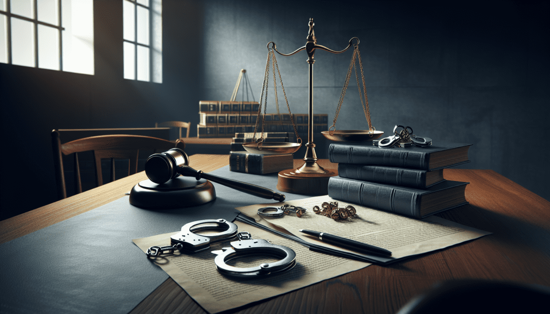 Police Officer Reviewing Arrest Warrant Paperwork