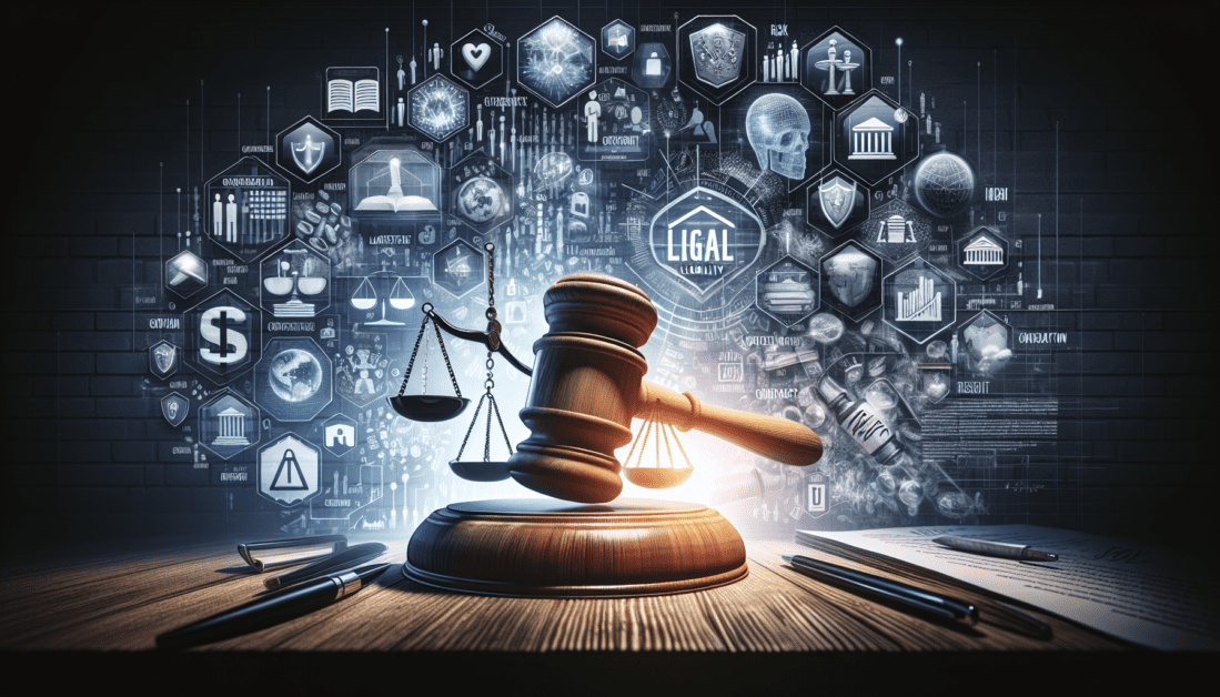 Legal Liability Guide with Scales of Justice Icon