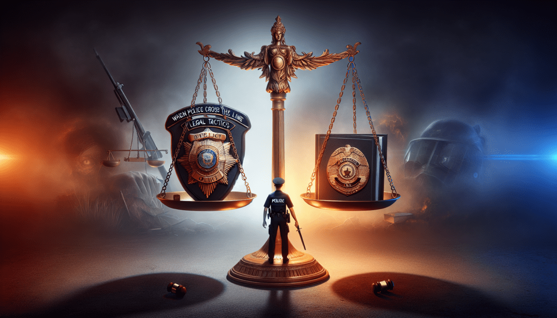 Police Officer and Citizen at Legal Boundary Line