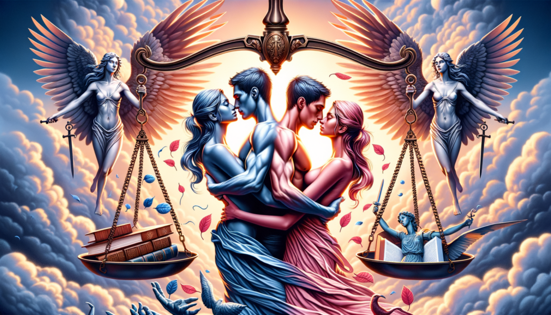 Romeo and Juliet Law Concept with Legal Scales
