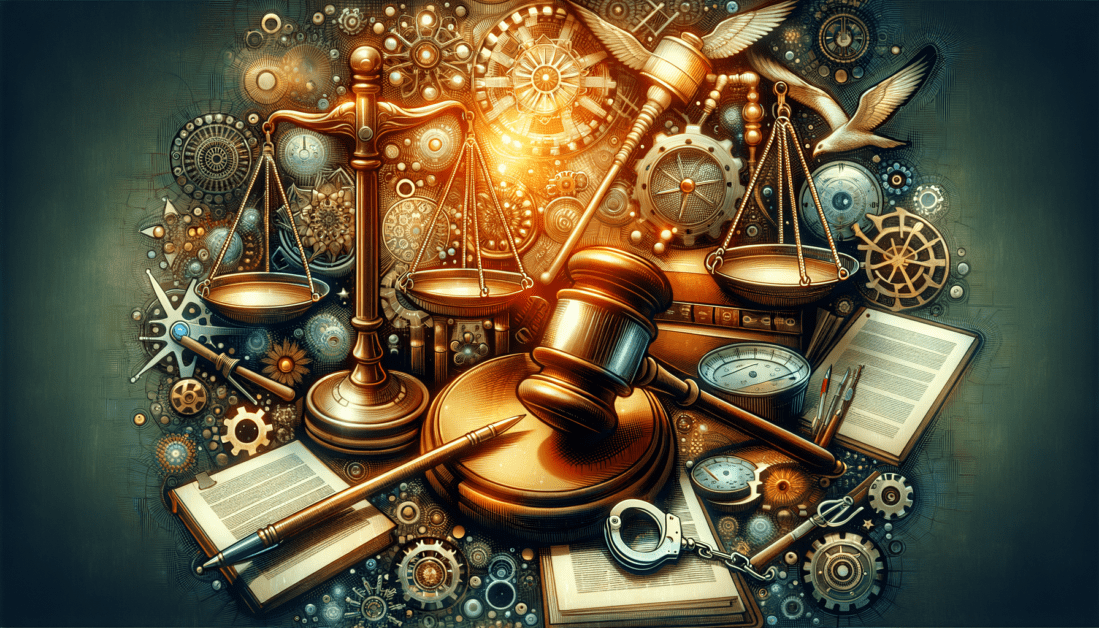 Legal document with gavel representing absconding charges