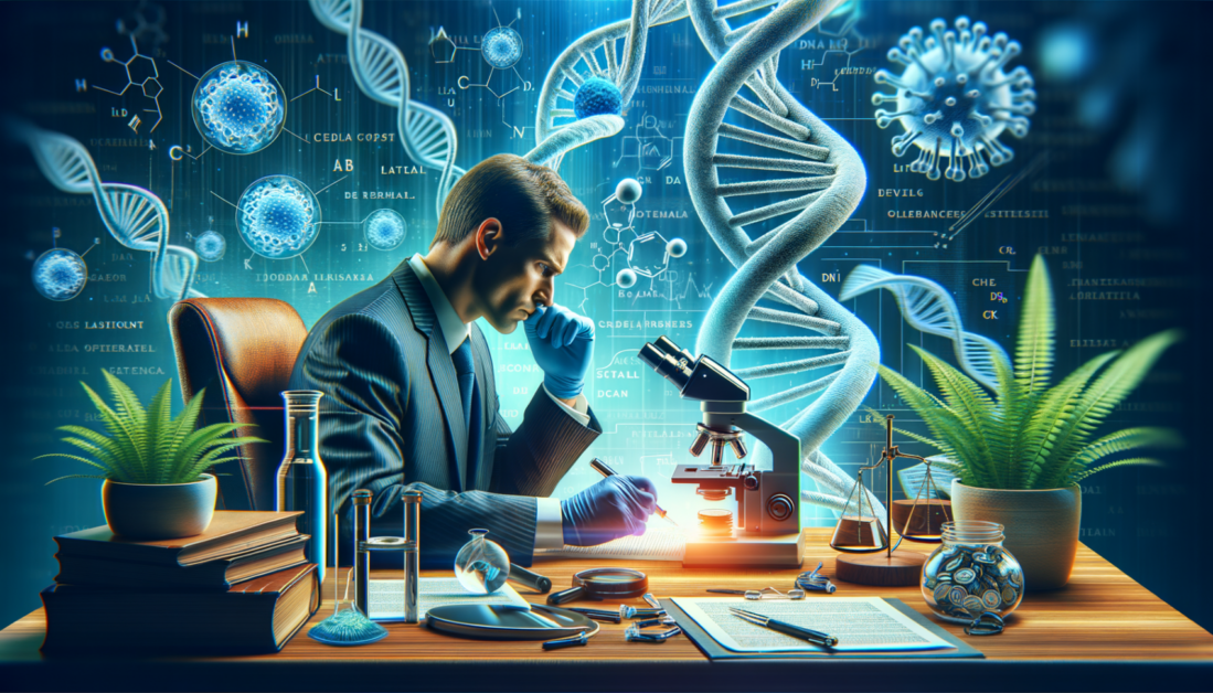 Legal Expert Reviewing Dna Evidence Documents