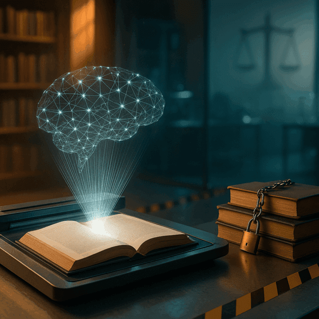 Books with Ai Circuit Patterns Overlay