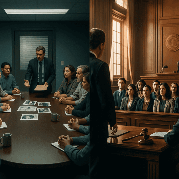 Two Jurors in a Courtroom Setting