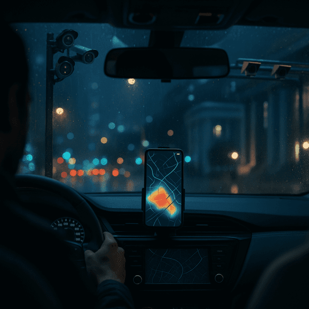 Uber App with Dynamic Pricing Surveillance Screen