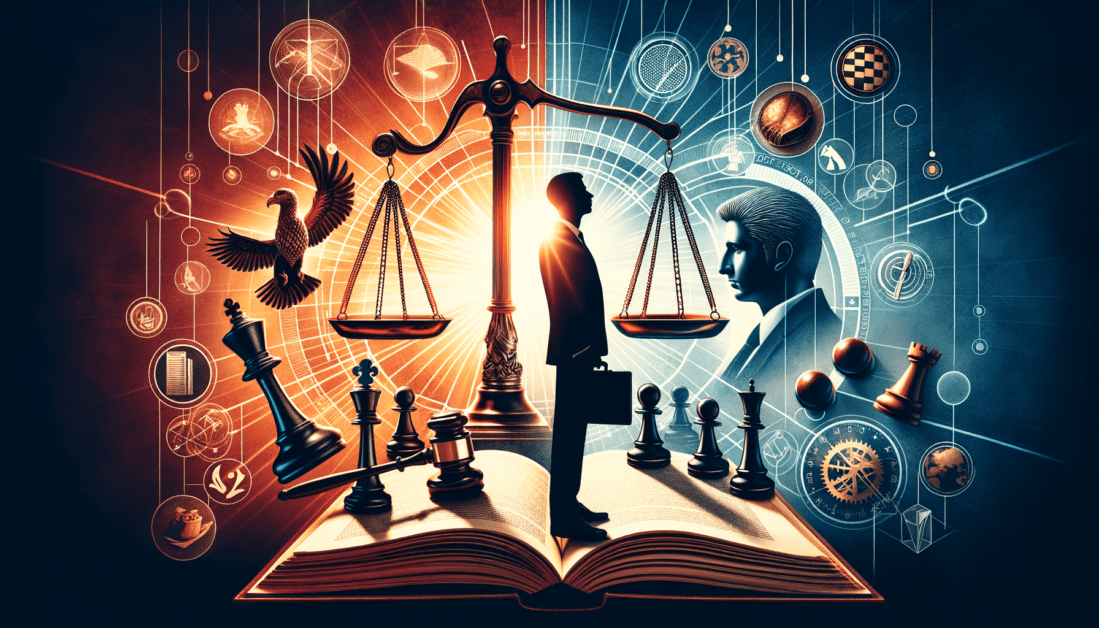 Crime control attorney reviewing legal documents