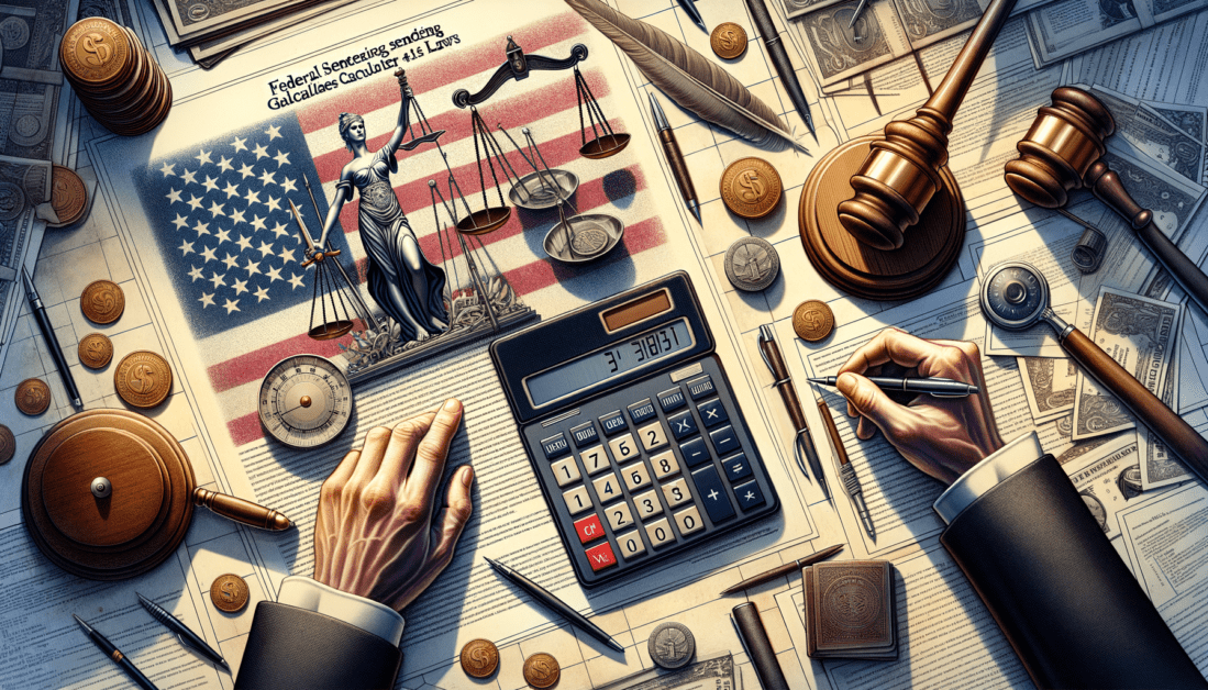 Federal Sentencing Guidelines Calculator and Legal Scales