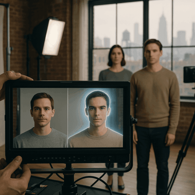 Ai Disclosure Label on a Digital Advertisement Screen