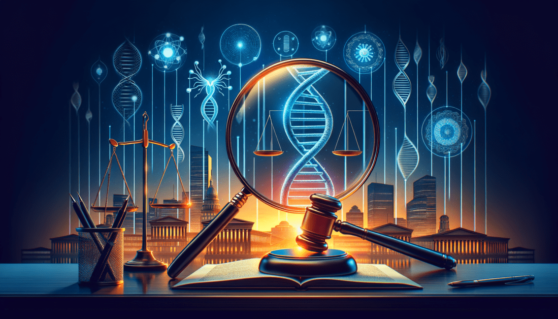 Attorney Reviewing Dna Evidence and Legal Documents