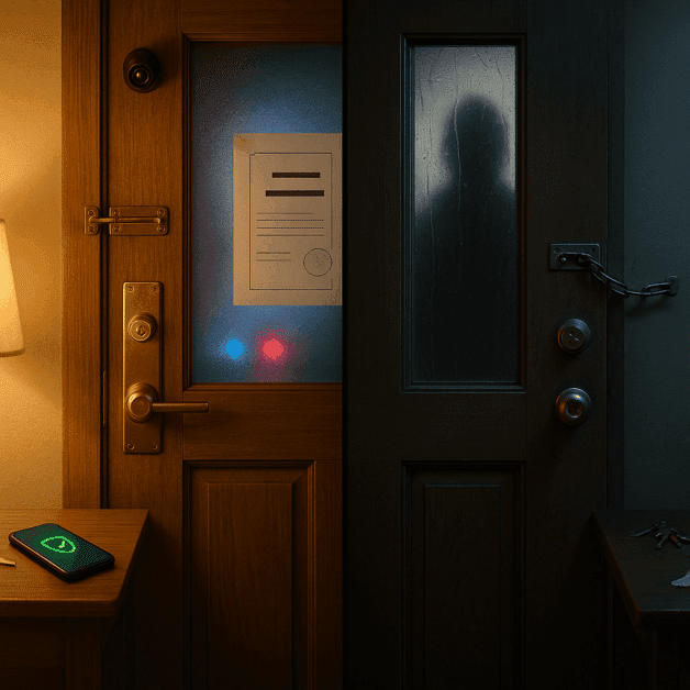 Judge's gavel beside a restraining order document