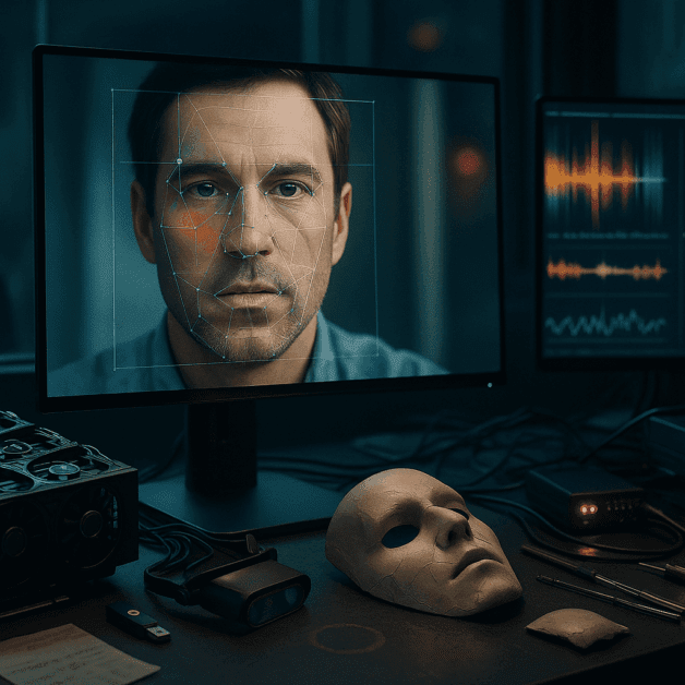 Deepfake Face Digital Manipulation Concept