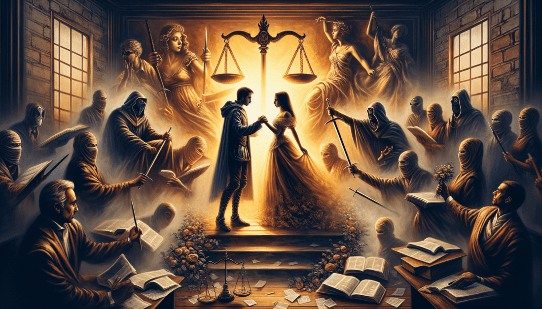 Romeo and Juliet Laws Explained with Legal Symbols