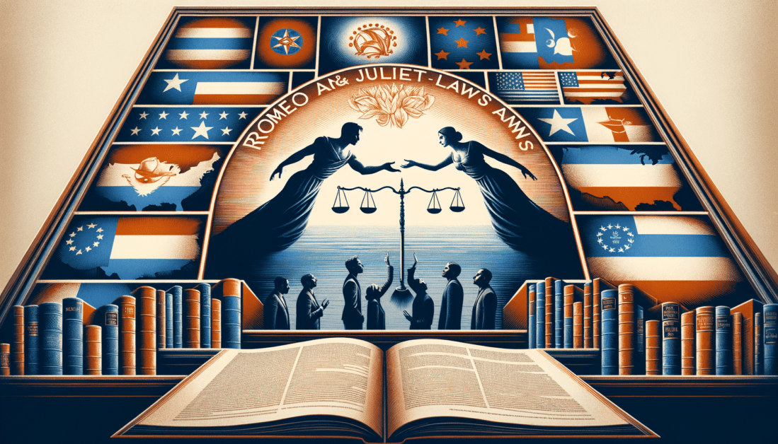 Romeo and Juliet Laws Map Showing Us States with Age Exemptions