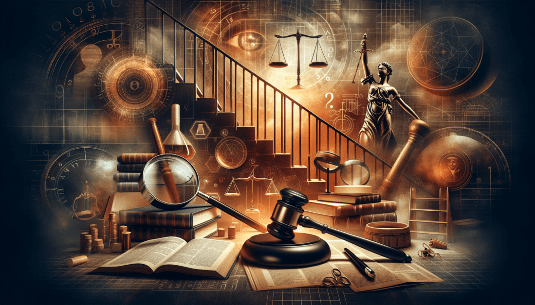 Attorney Analyzing Staircase Evidence in Legal Case