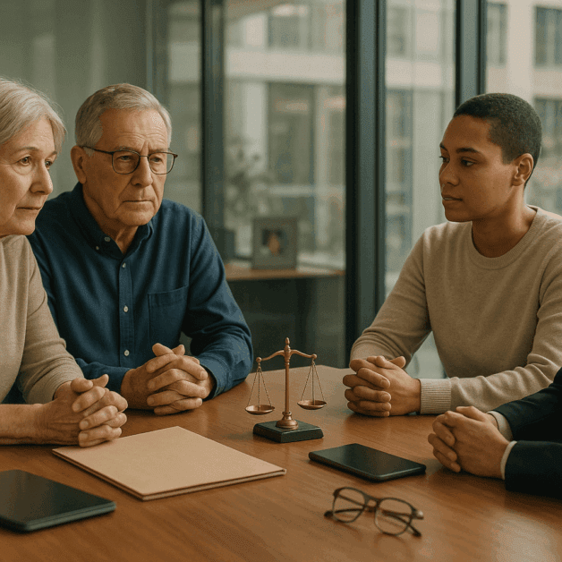 Grandparents Visiting Grandchildren at Home