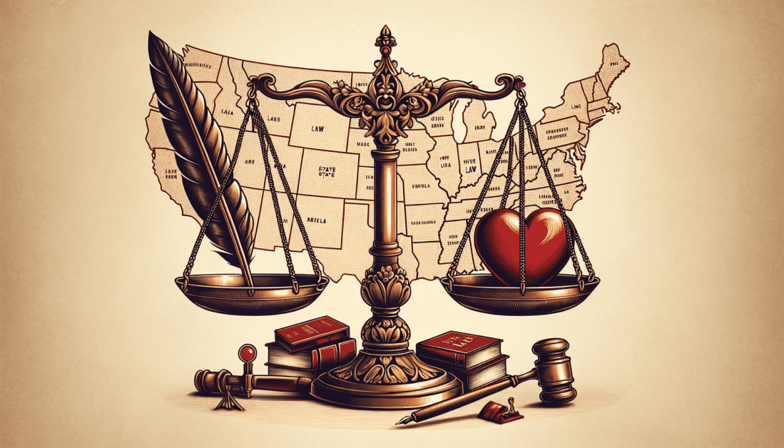 Map Showing Us States with Romeo and Juliet Laws