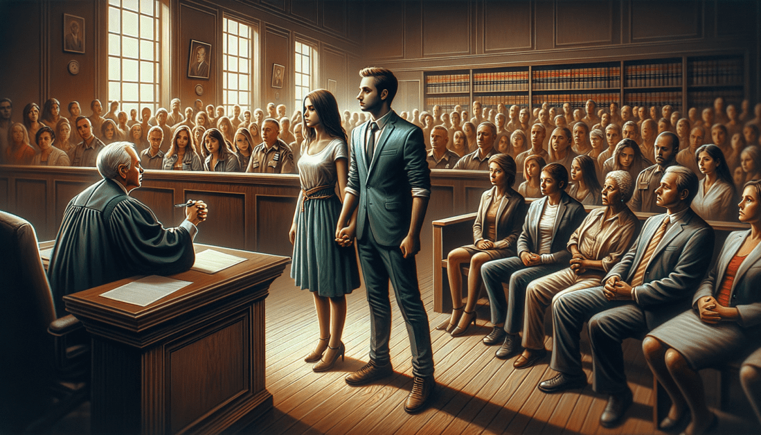 Romeo and Juliet Law Concept with Legal Scales